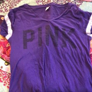 A purple T-shirt from pink